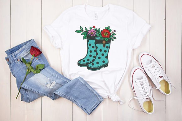 Review: Flowers and Dotted Rubber Boots Design