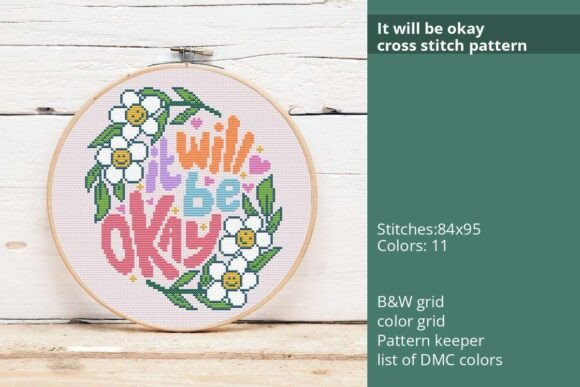 Review: It Will Be Okay Cross Stitch Pattern for Etsy Sellers