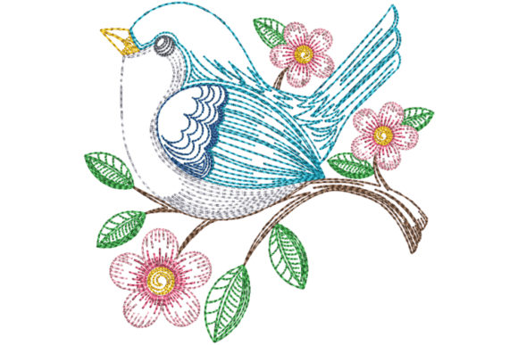 Review: Spring Bluebird and Flowers Embroidery