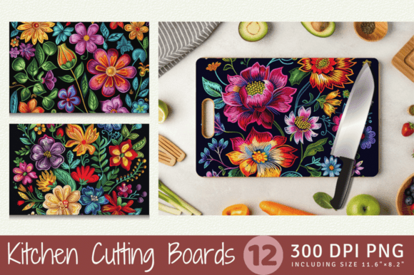 Reviewing Flowers Embroidery Cutting Boards Sublim