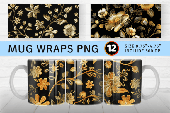 Reviewing Gold Flowers Embroidery Mug Wrap Sublima