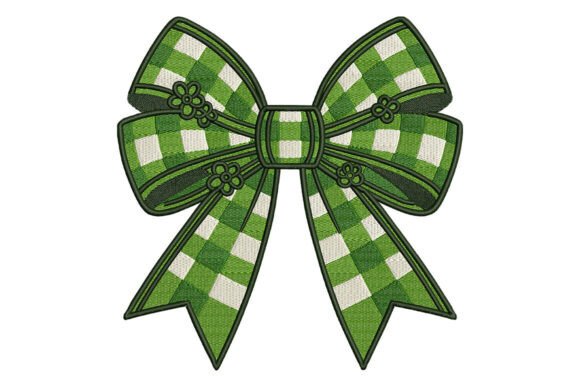 Reviewing the Green Gingham Bow Embroidery Design